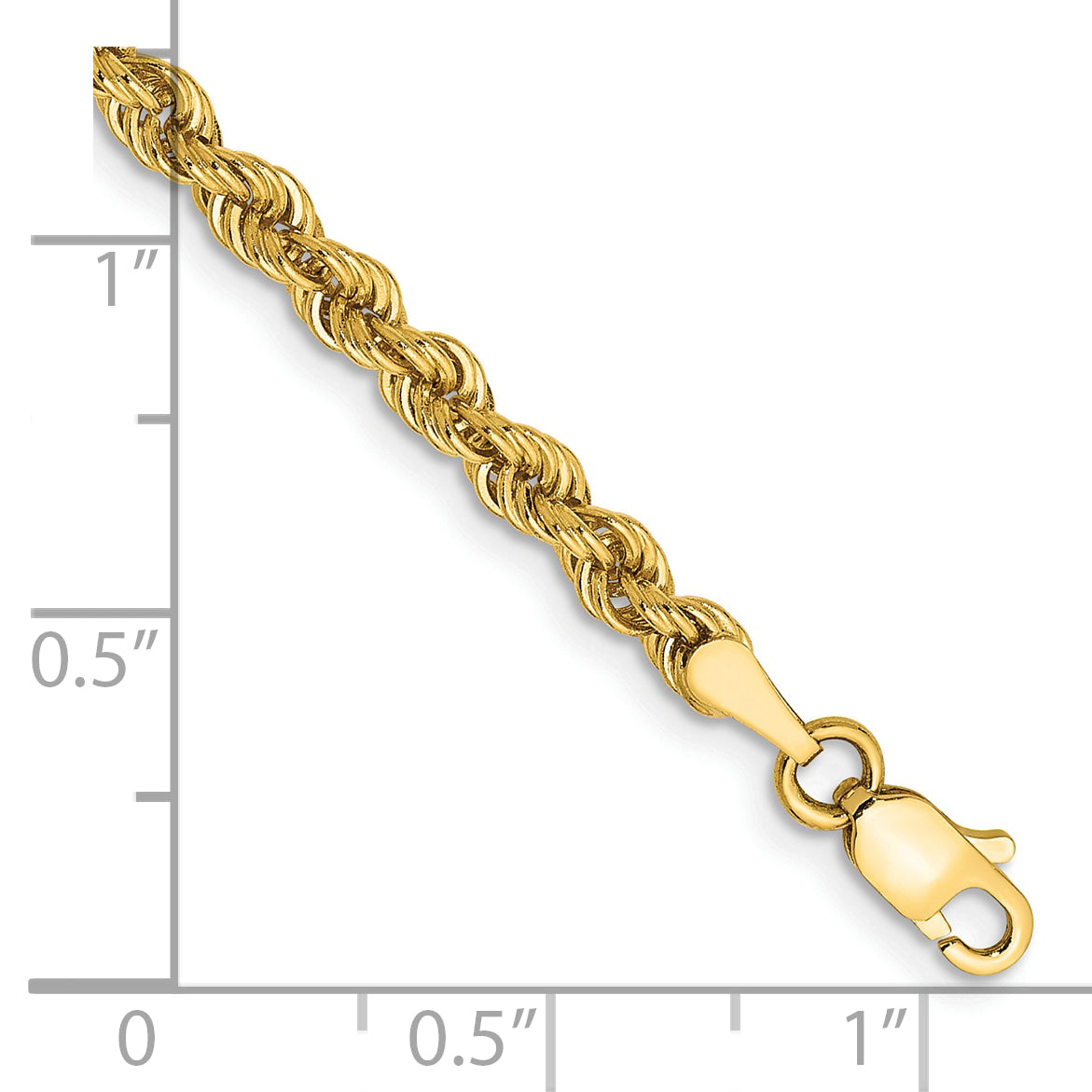10k 3mm Regular Rope Chain Secondary image