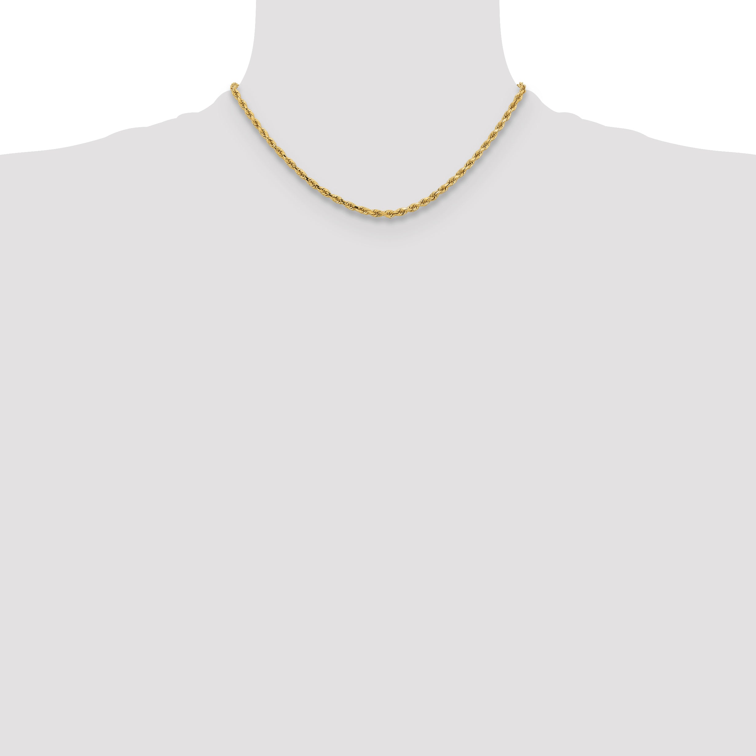 10K None 3.25mm Rope Chain - view 4