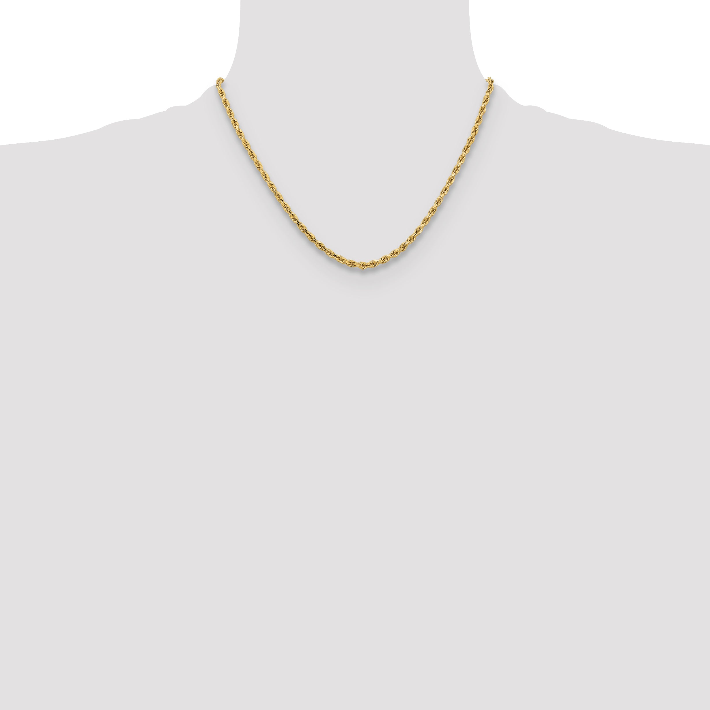 10K None 3.25mm Rope Chain - view 4