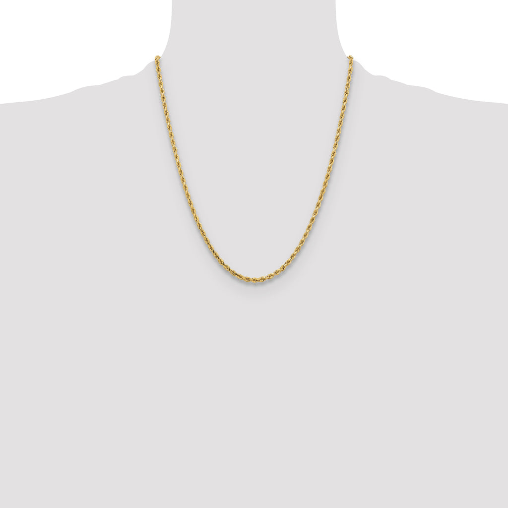 10K None 3.25mm Rope Chain - view 4