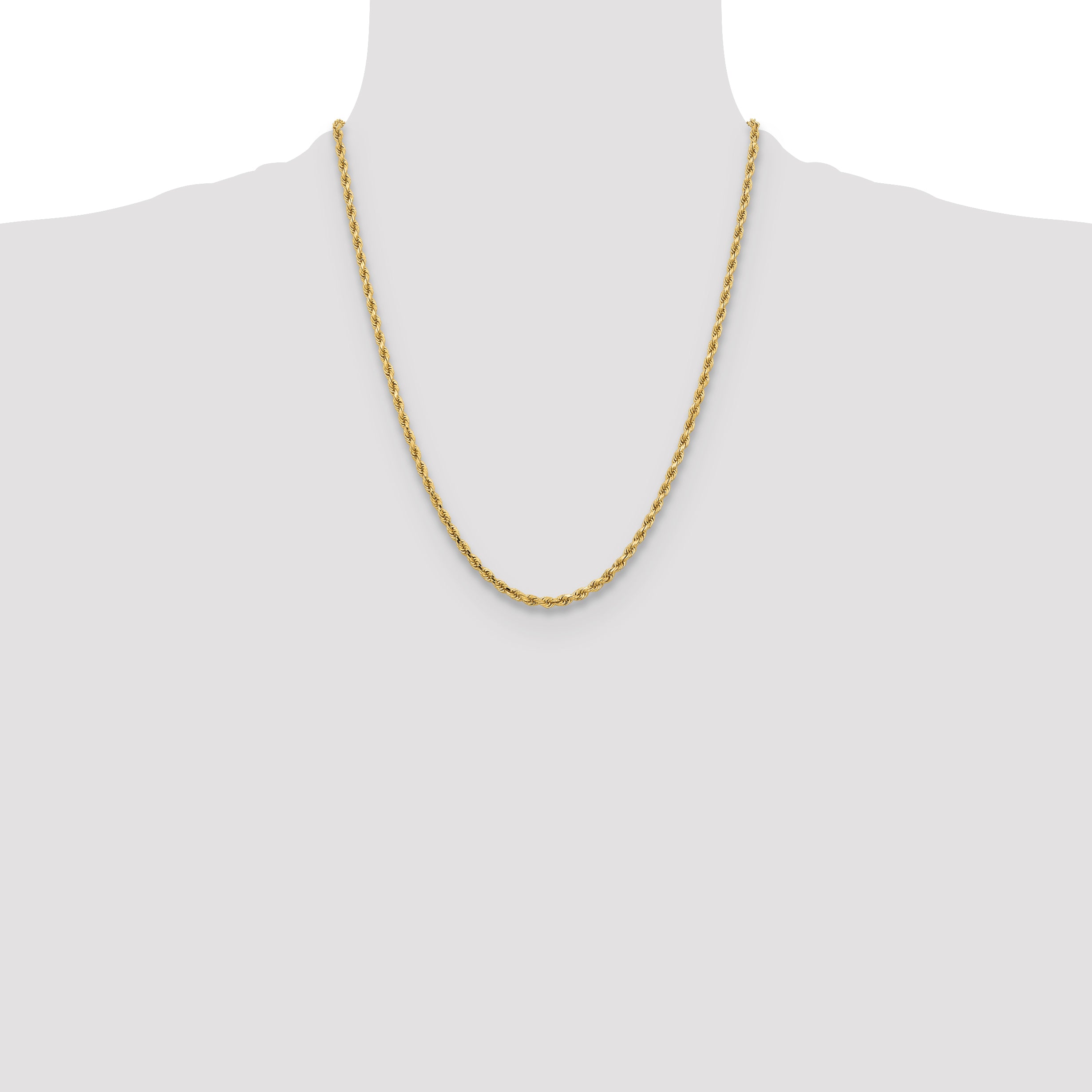 10K None 3.25mm Rope Chain - view 4