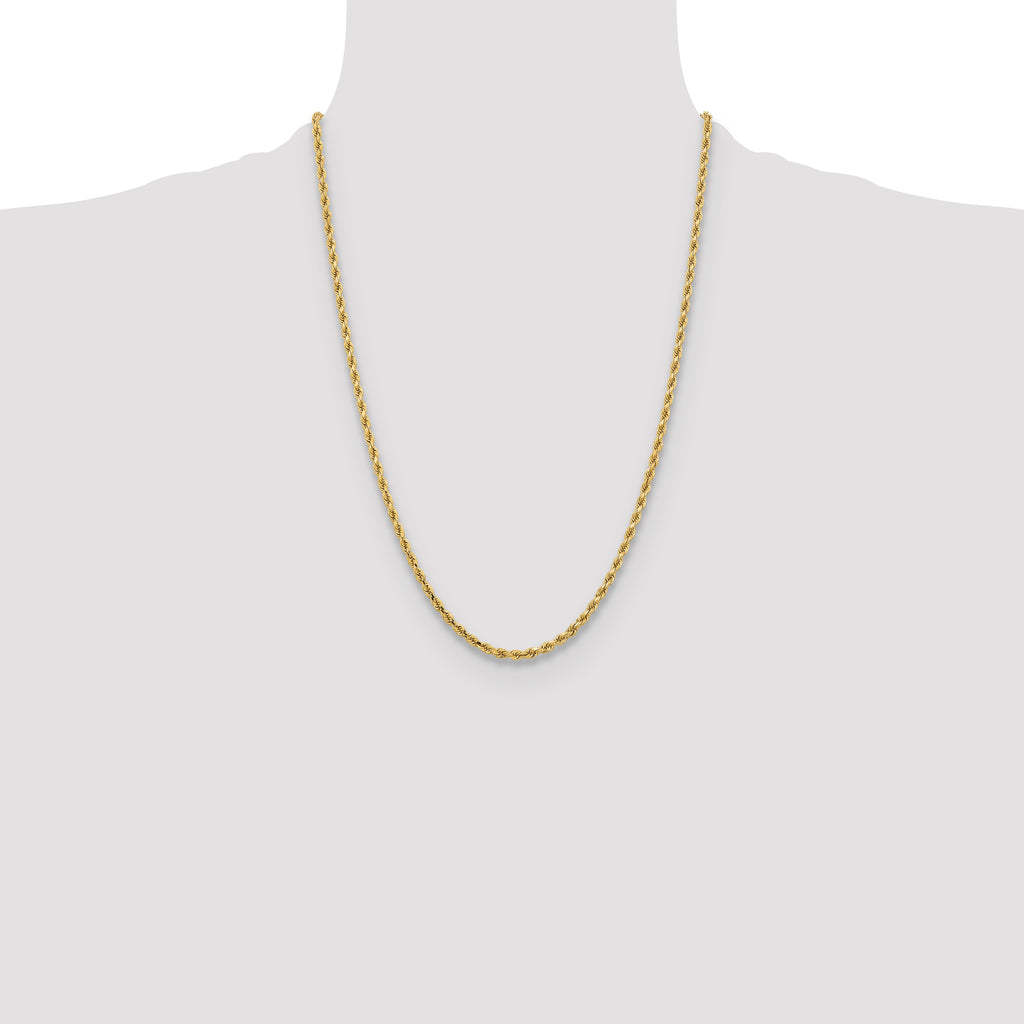 10K None 3.25mm Rope Chain - view 4