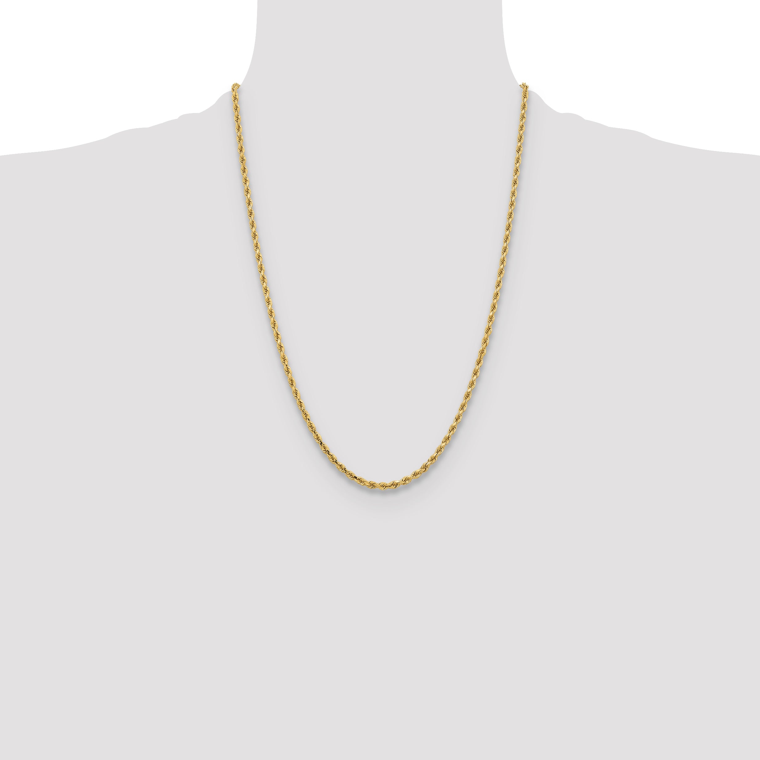 10K None 3.25mm Rope Chain - view 4