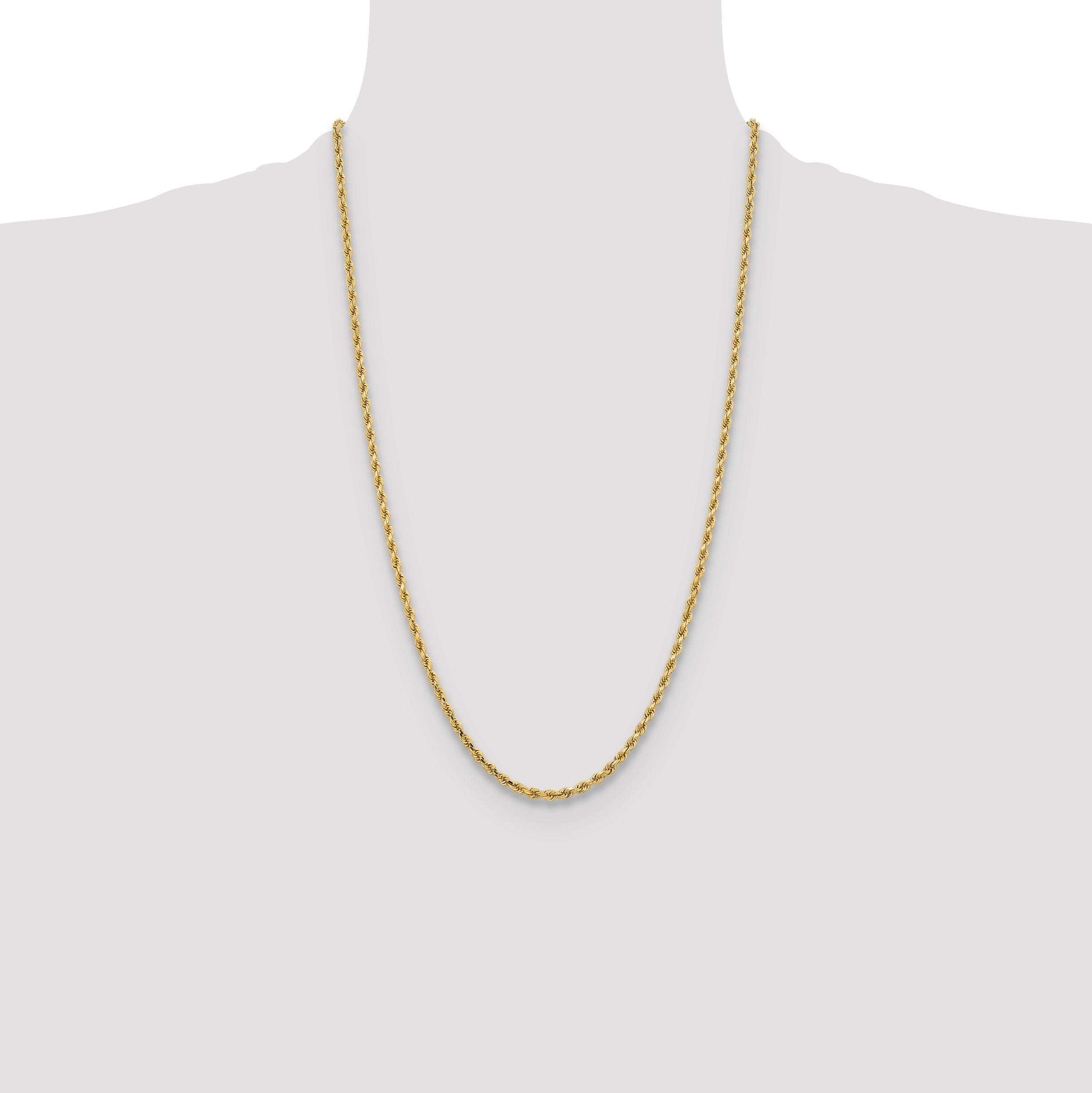 10K None 3.25mm Rope Chain - view 4