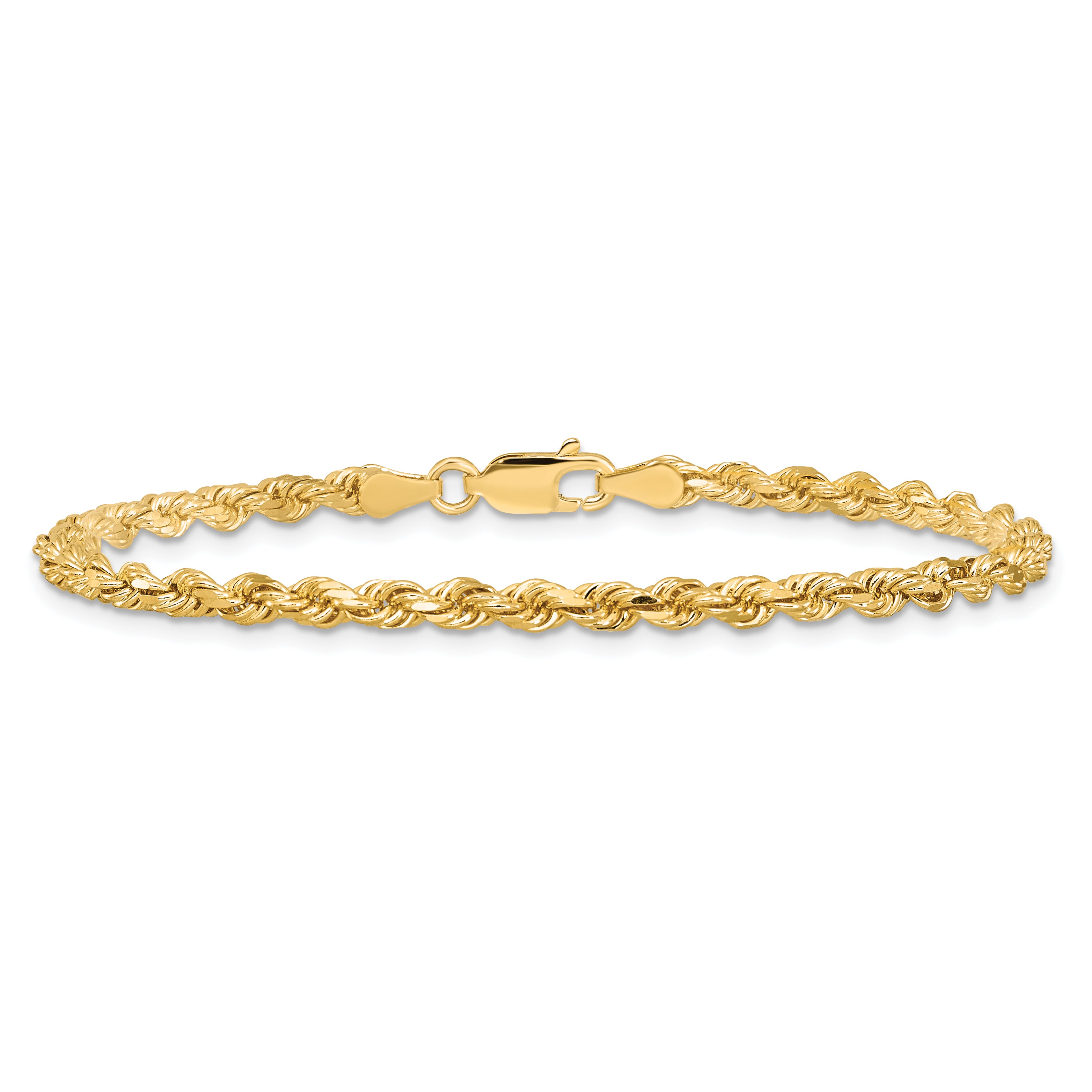 10k 3.25mm Diamond-cut Rope Chain