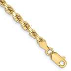 10K None 3.25mm Rope Chain - 9 in