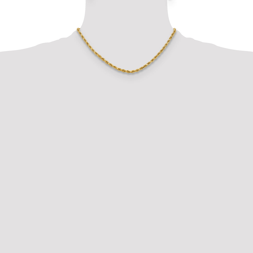 10k 3.75mm Diamond-cut Rope Chain
