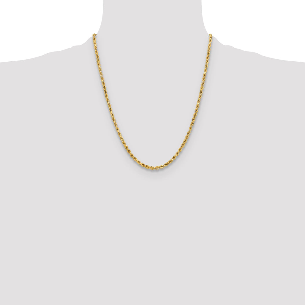 10k 3.75mm Diamond-cut Rope Chain