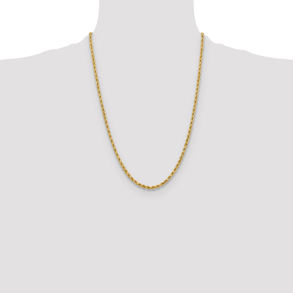 10k 3.75mm Diamond-cut Rope Chain