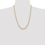 10k 3.75mm Diamond-cut Rope Chain