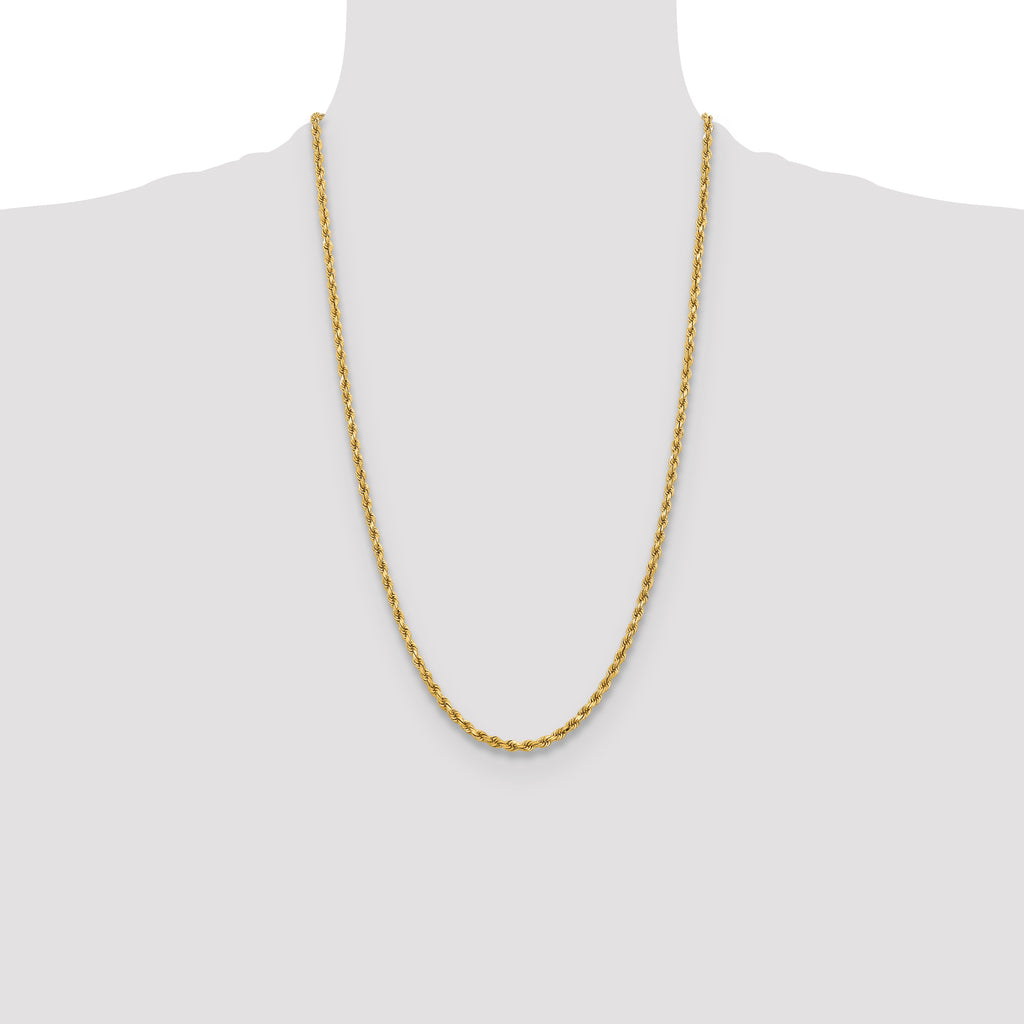 10k 3.75mm Diamond-cut Rope Chain
