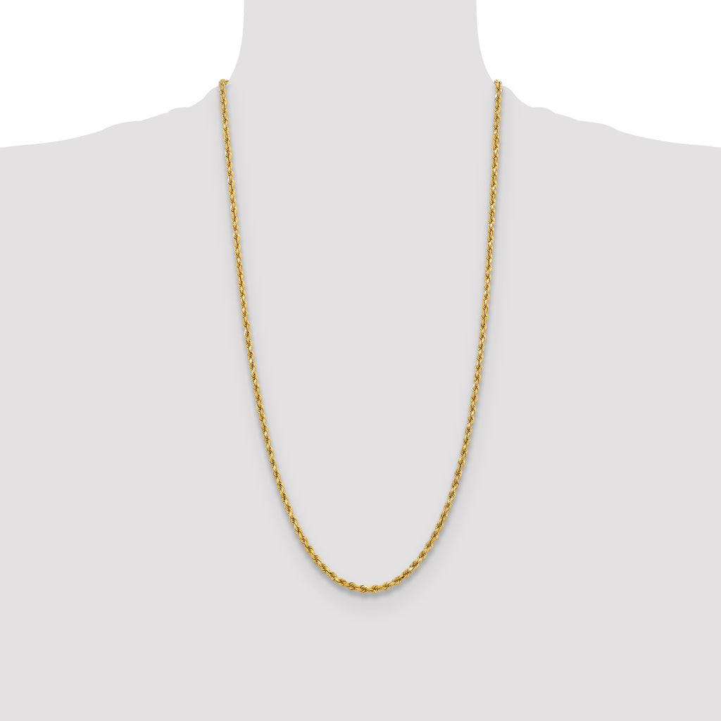 10k 3.75mm Diamond-cut Rope Chain