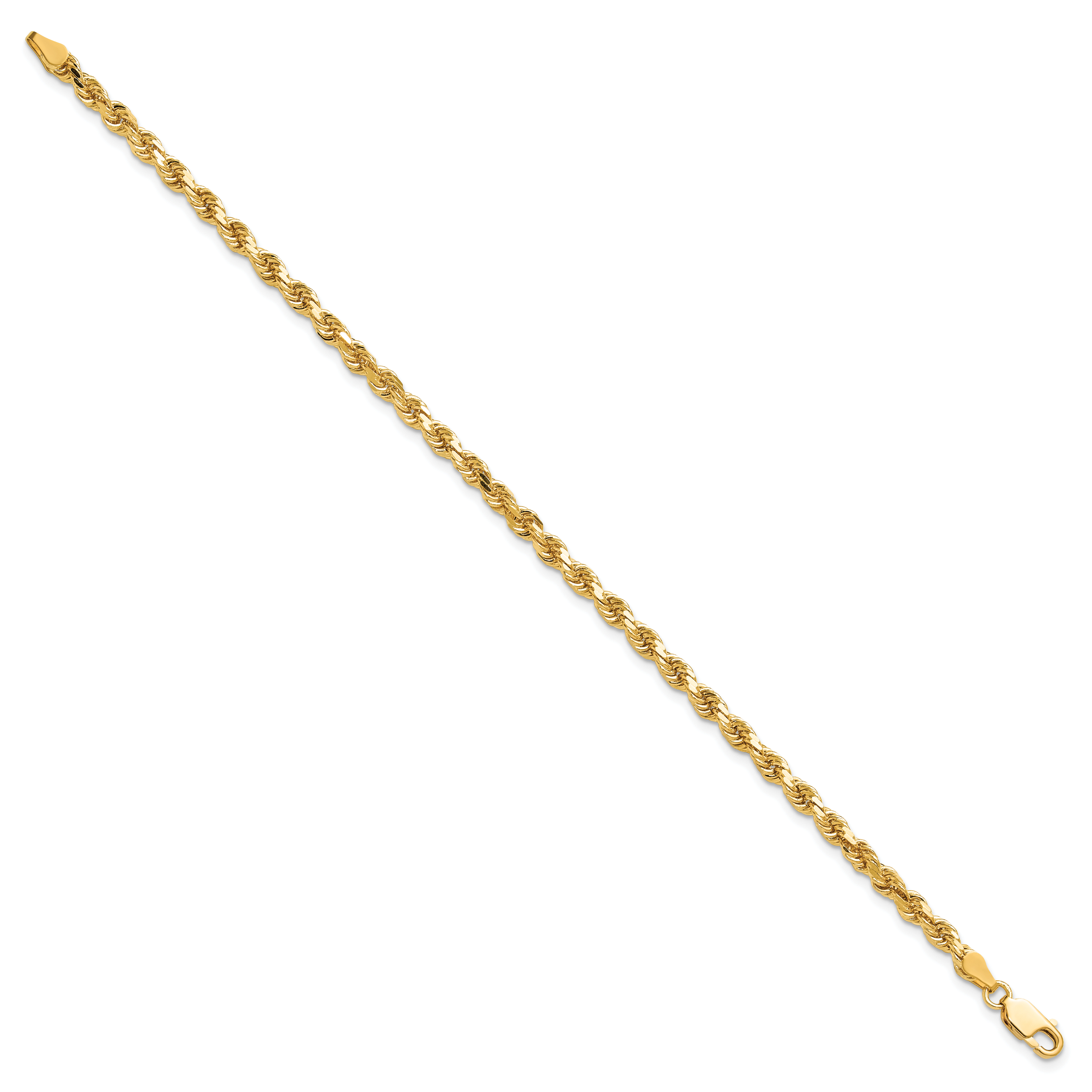 10k 3.75mm Diamond-cut Rope Chain Secondary image