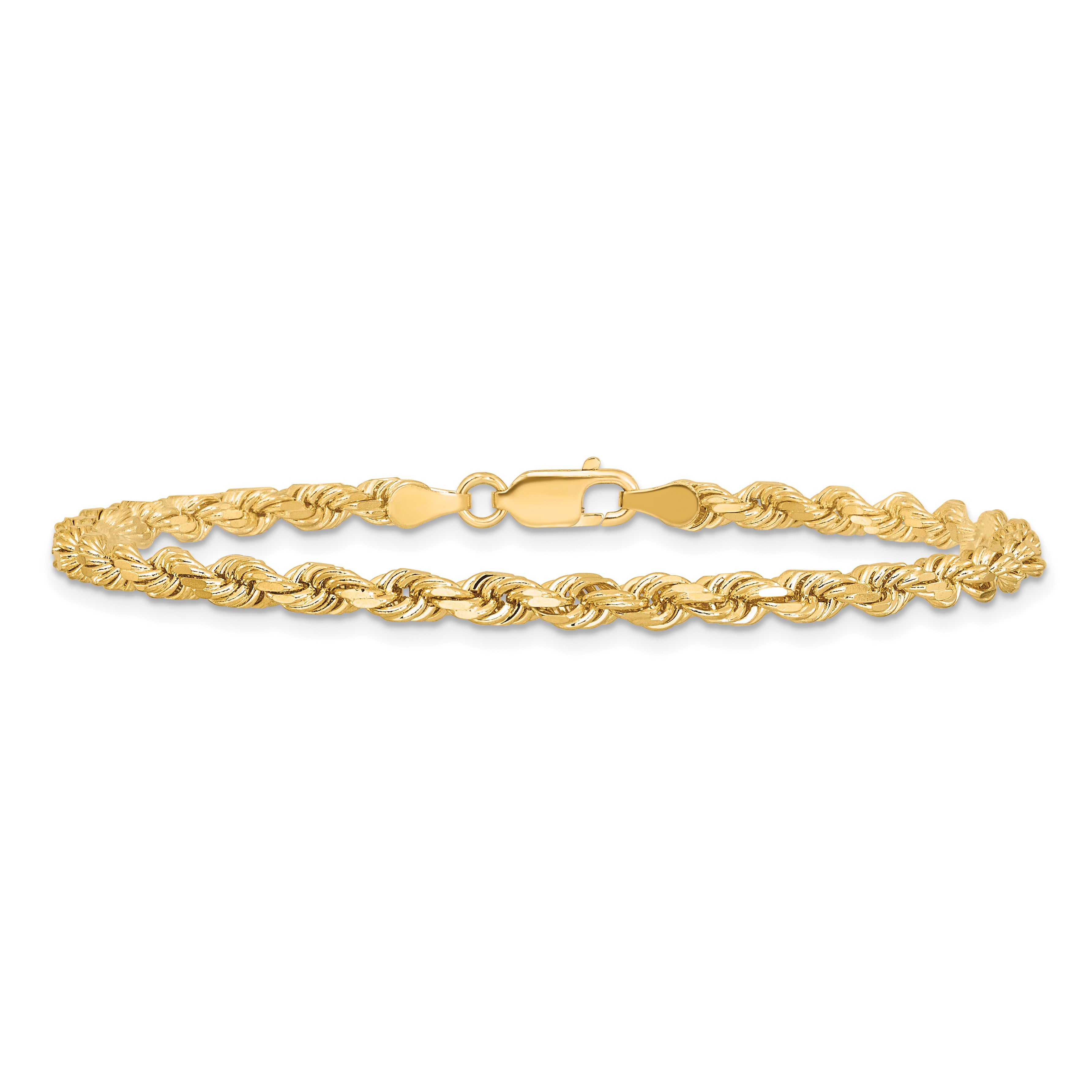 10k 3.75mm Diamond-cut Rope Chain