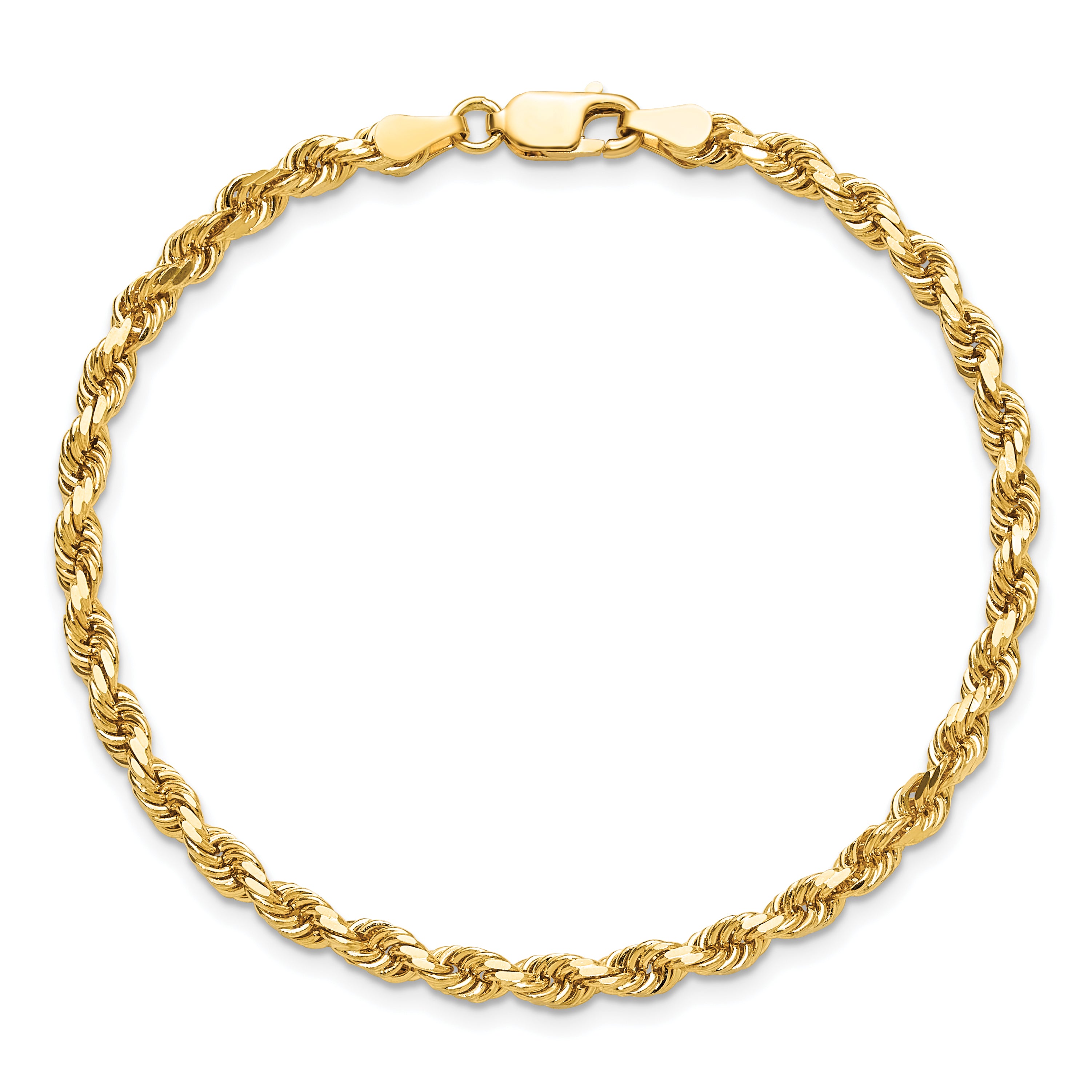 10k 3.75mm Diamond-cut Rope Chain