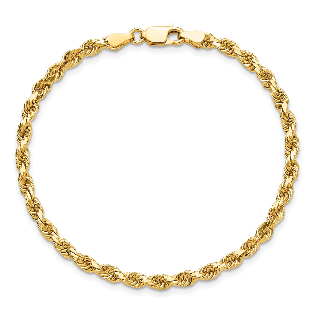 10k 3.75mm Diamond-cut Rope Chain
