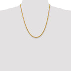 10k 4mm Diamond-cut Rope Chain
