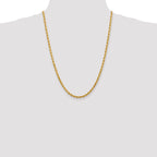 10k 4mm Diamond-cut Rope Chain