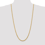 10k 4mm Diamond-cut Rope Chain