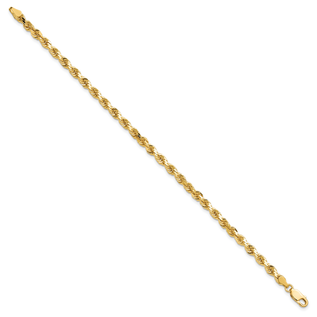 10k 4.0mm Diamond-cut Rope Chain