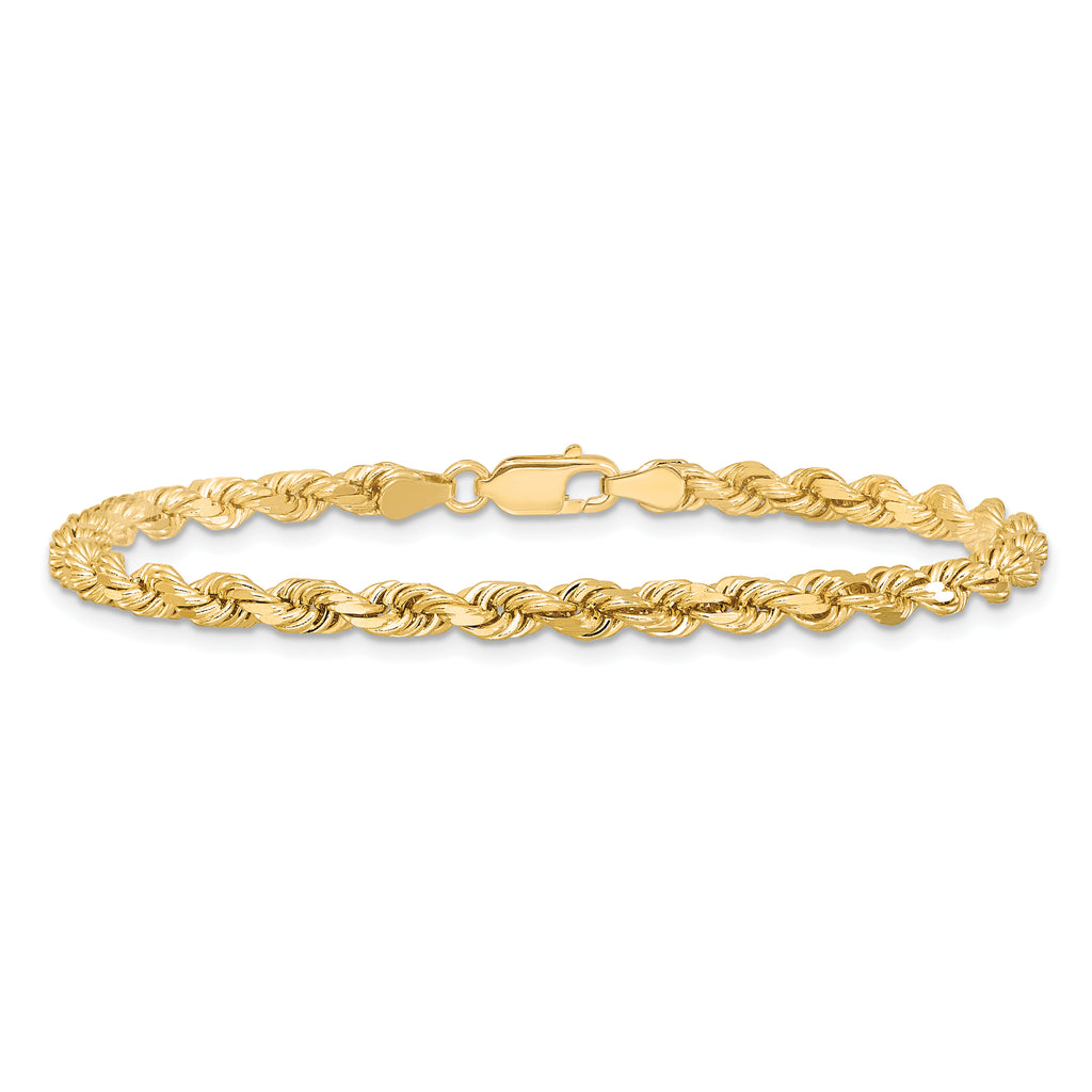 10k 4mm Diamond-cut Rope Chain
