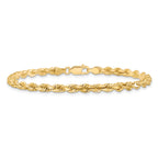 10k 4mm Diamond-cut Rope Chain