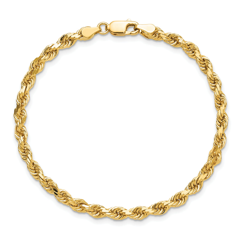 10k 4mm Diamond-cut Rope Chain