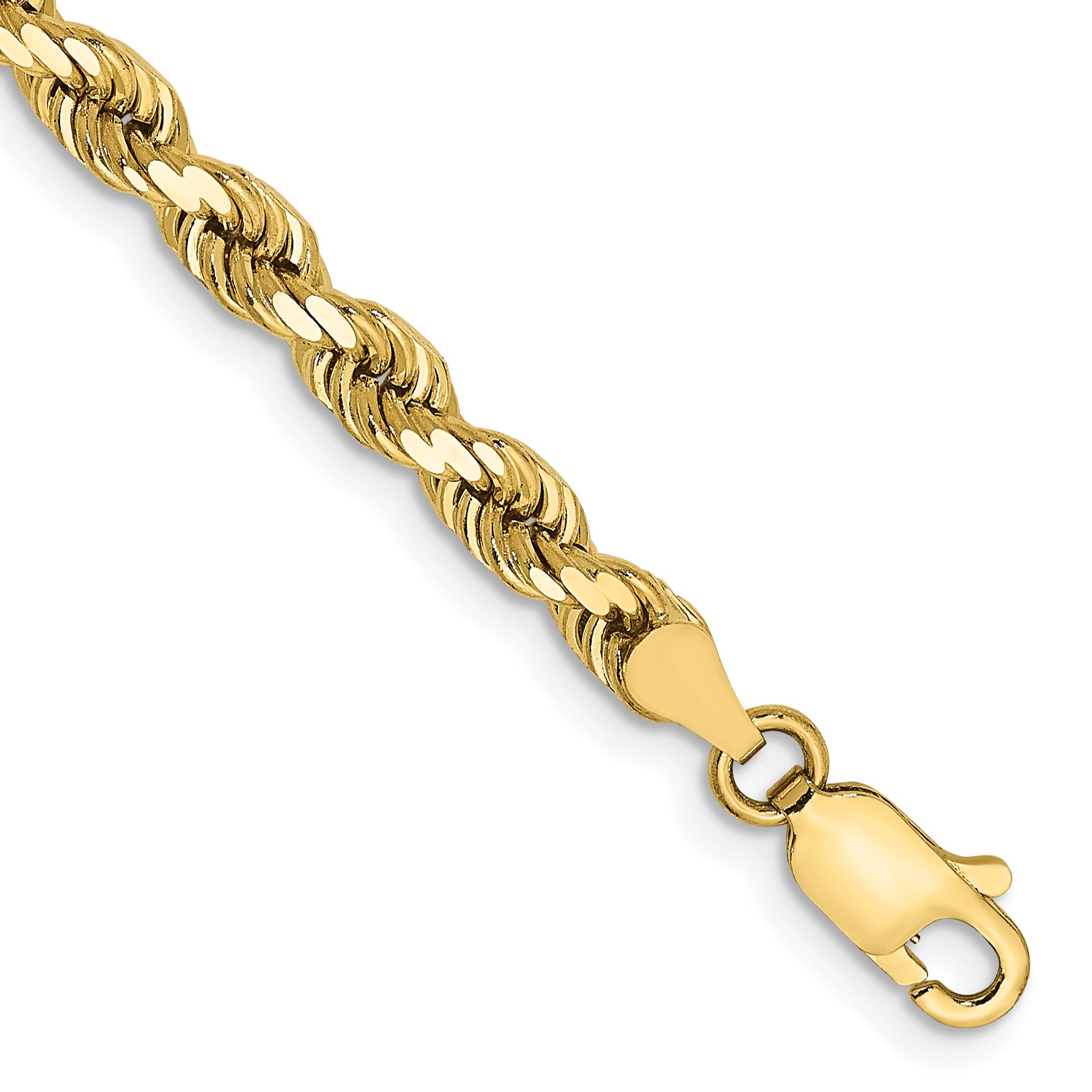 10k 4mm Diamond-cut Rope Chain Main image