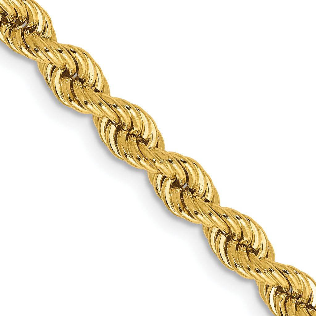 10K None 4.0mm Rope Chain - 30 in