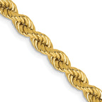 10K None 4.0mm Rope Chain - 30 in