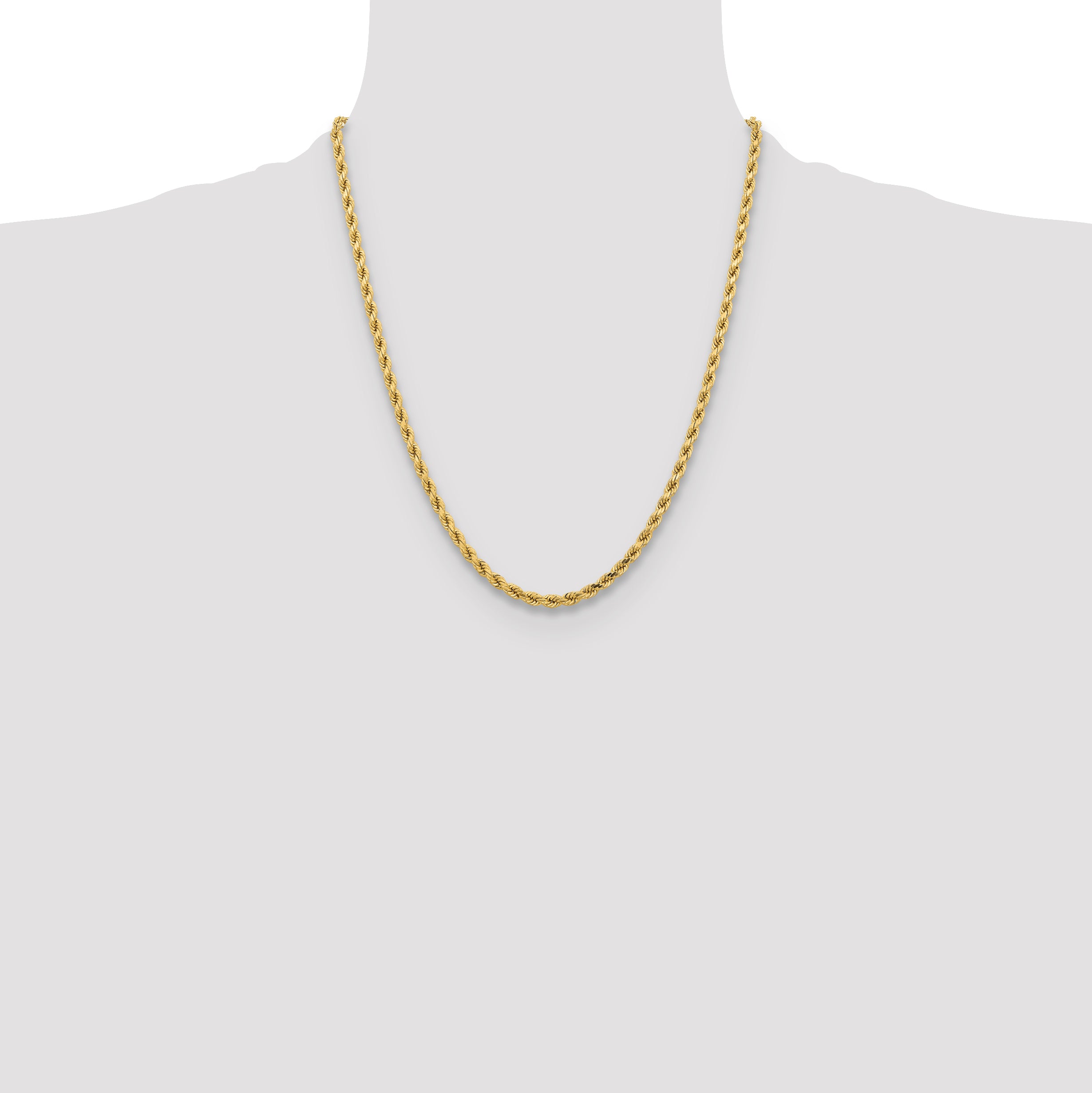 10k 4.25mm Diamond-cut Rope Chain
