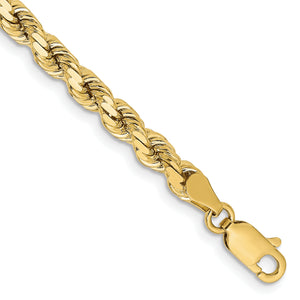 10k 4.25mm Diamond-cut Rope Chain - Sophia Jewelers