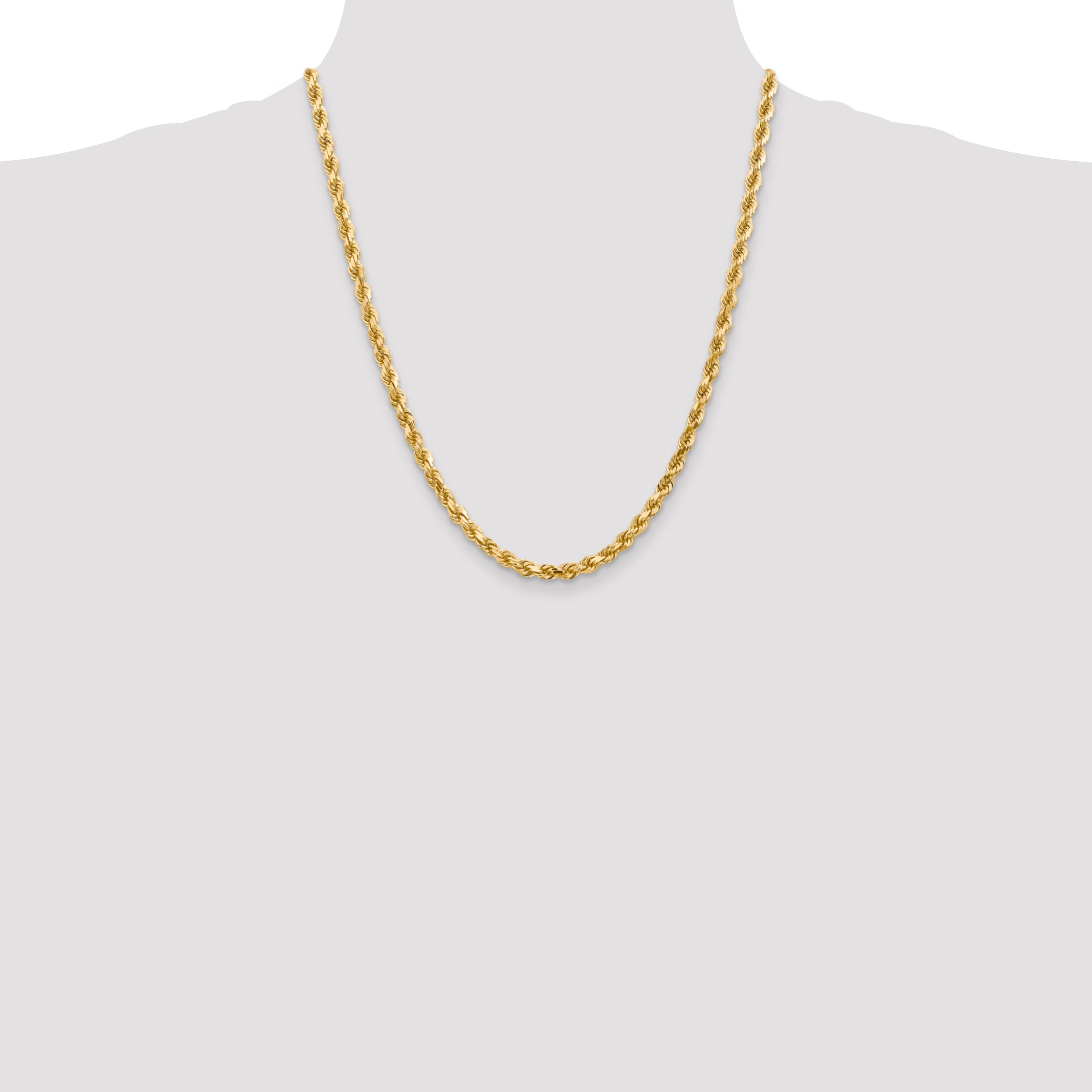 10K None 4.5mm Rope Chain - view 4