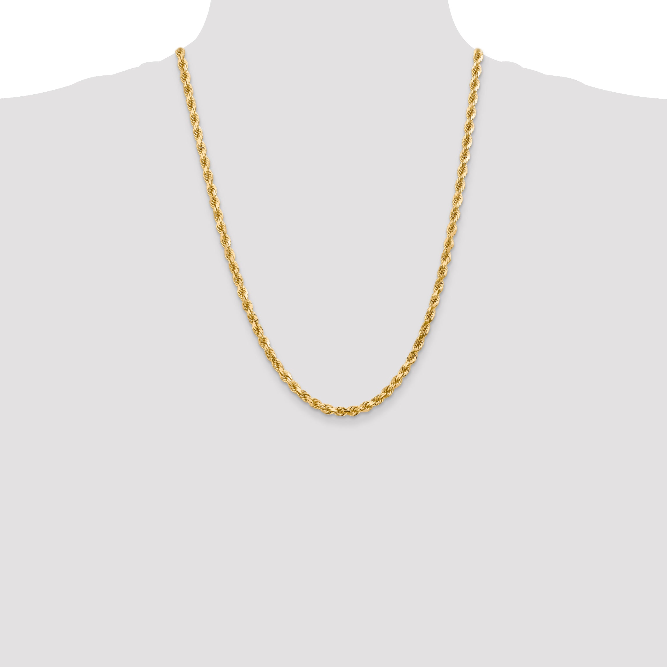 10K None 4.5mm Rope Chain - view 4