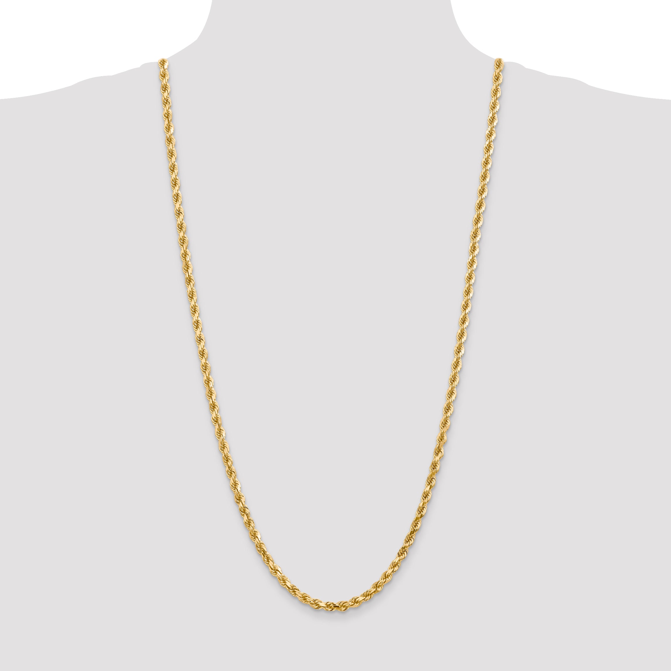 10K None 4.5mm Rope Chain - view 4