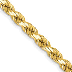 10K None 4.5mm Rope Chain - 30 in