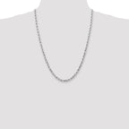 10k White Gold 4.5mm Diamond-Cut Rope Chain