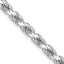 10k White Gold 4.5mm Diamond-Cut Rope Chain