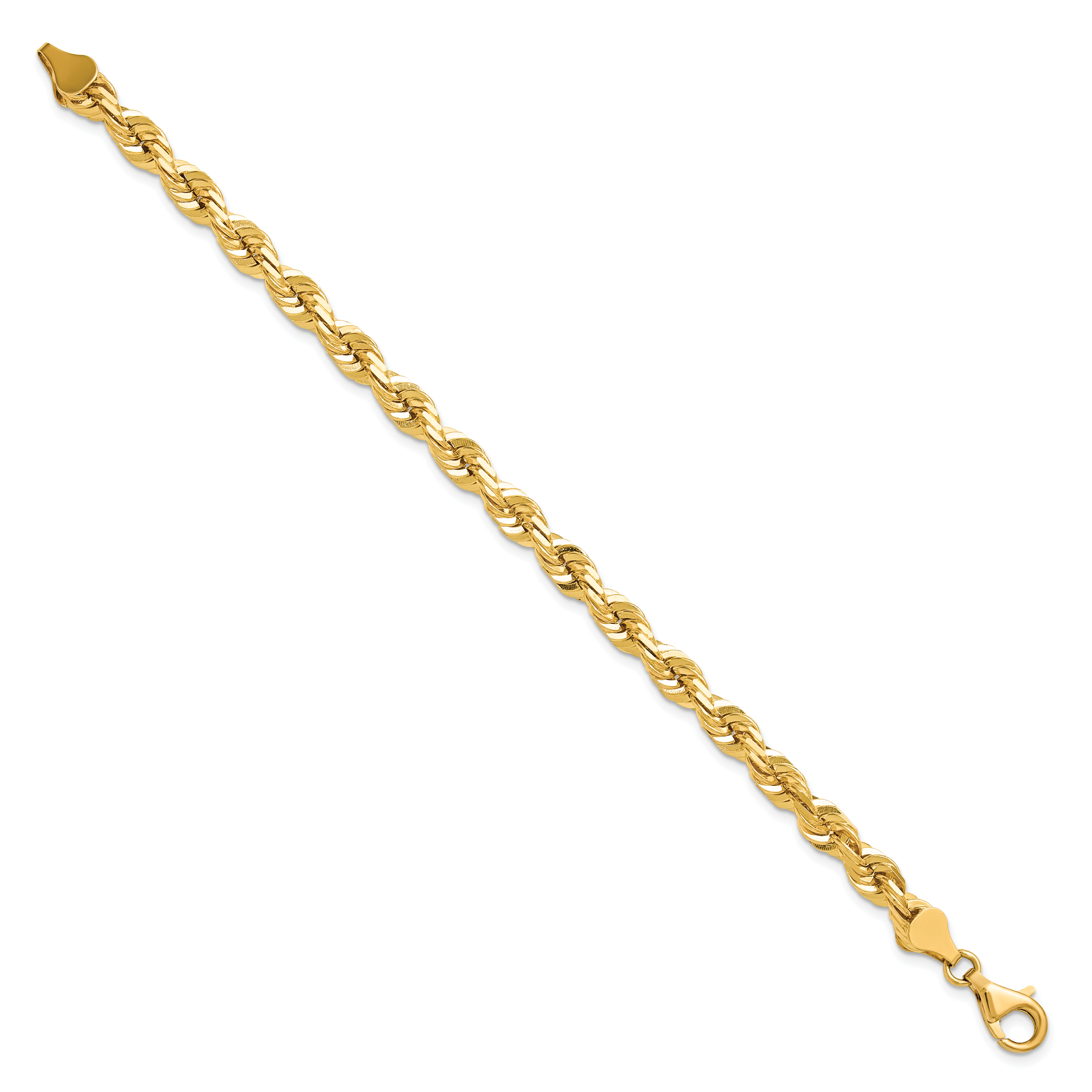 Diamond-Cut Rope Chain in 10K Yellow Gold, 5.5mm Secondary image