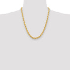 10k 6.5mm Diamond-cut Rope Chain