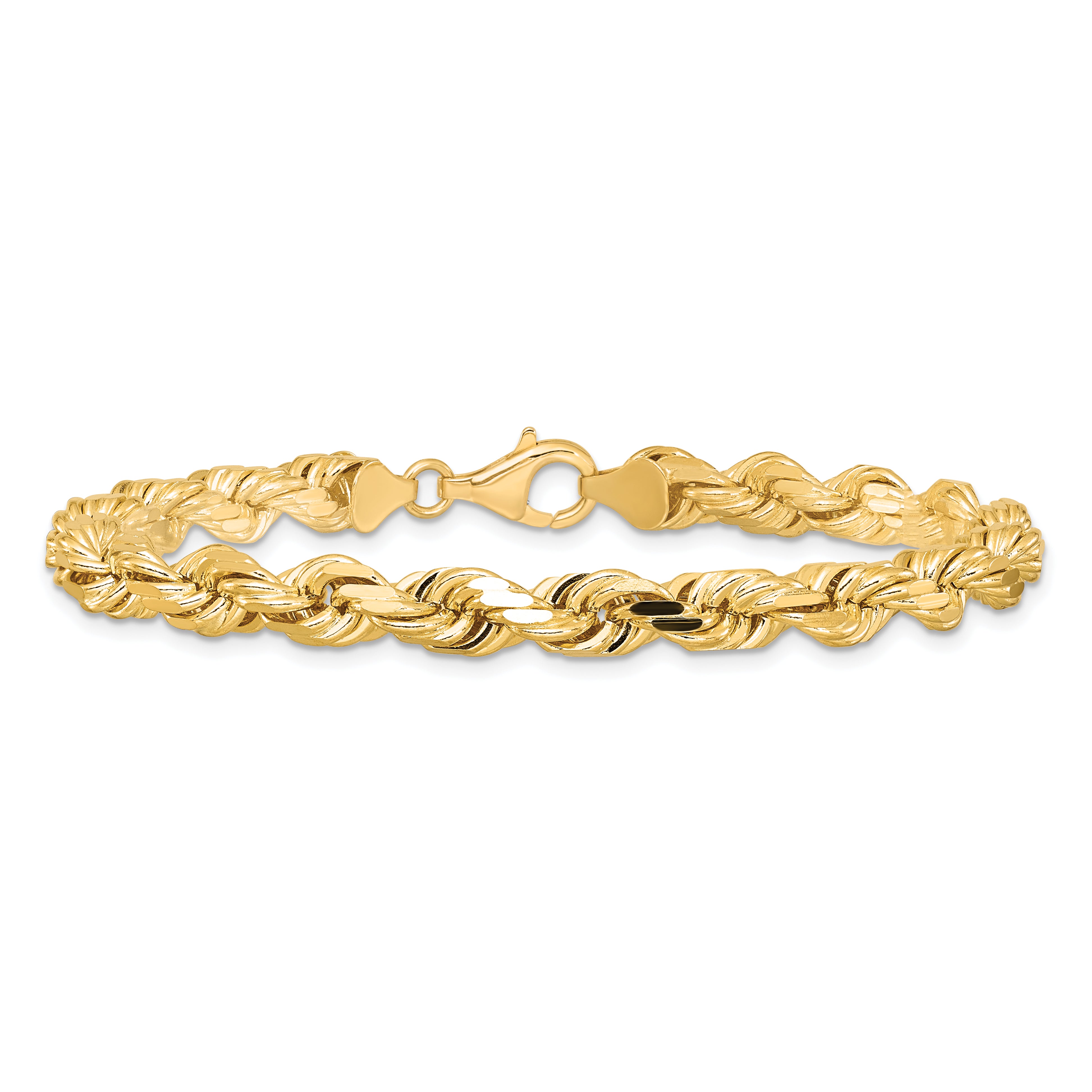 10k 6.5mm Diamond-cut Rope Chain
