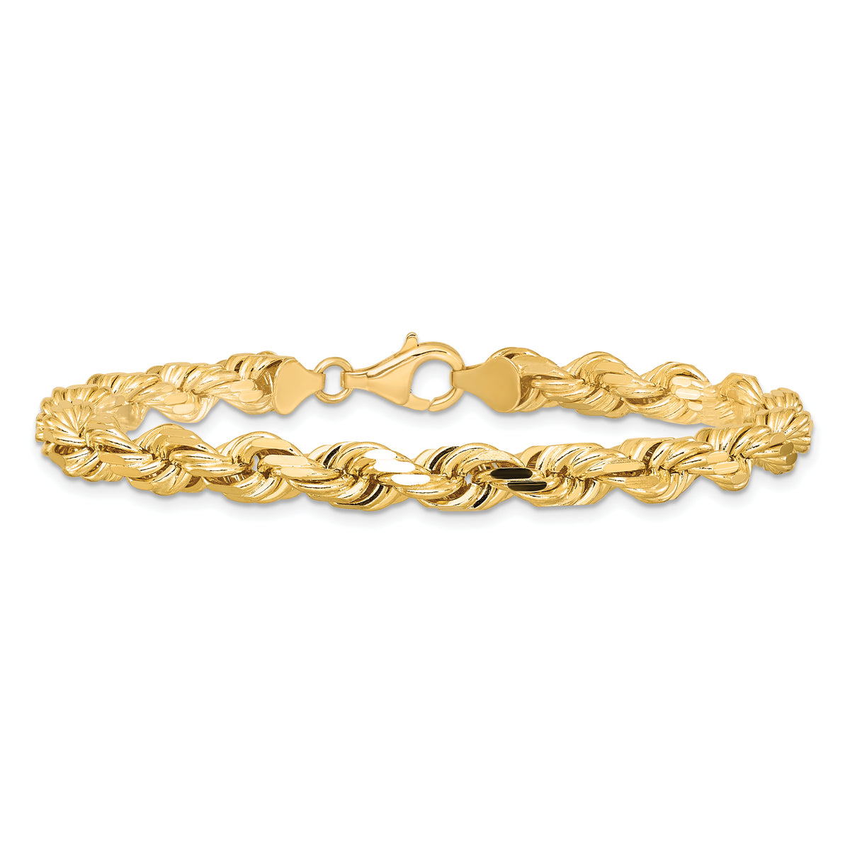 10k 6.5mm Diamond-cut Rope Chain