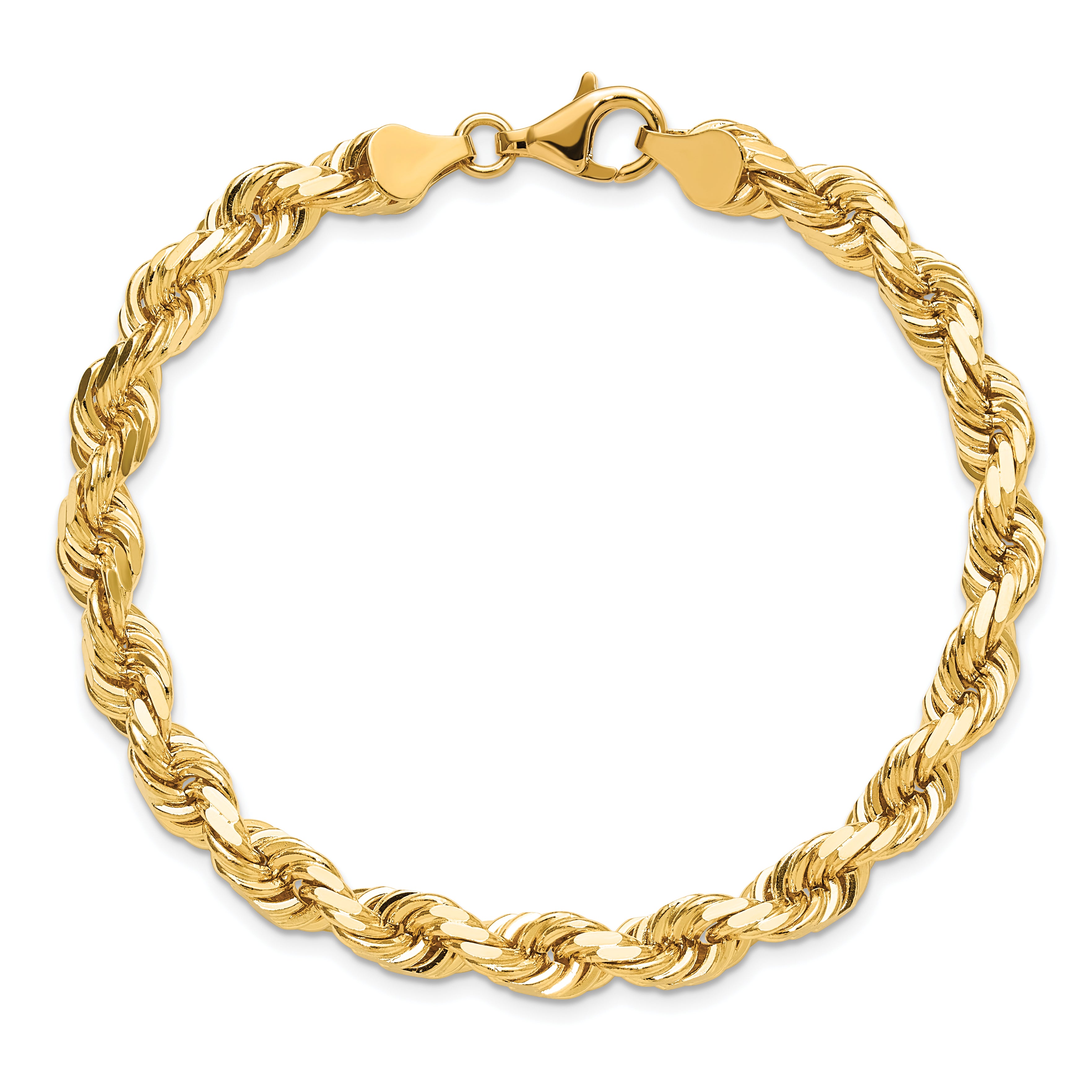 10k 6.5mm Diamond-cut Rope Chain