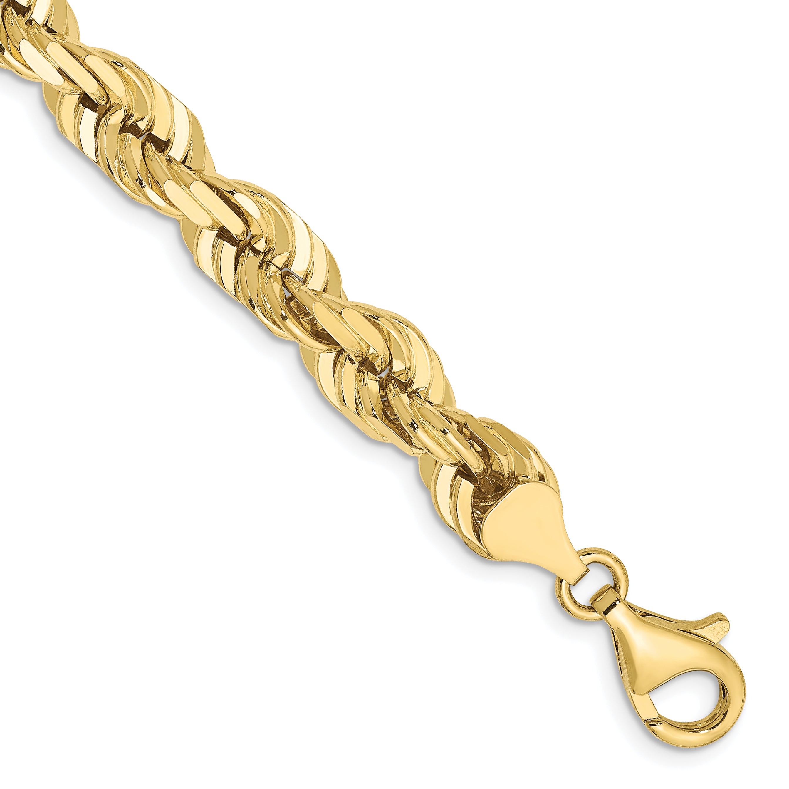 10k 7mm Diamond-cut Rope Chain Main image