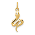 10k Solid Polished Snake Charm