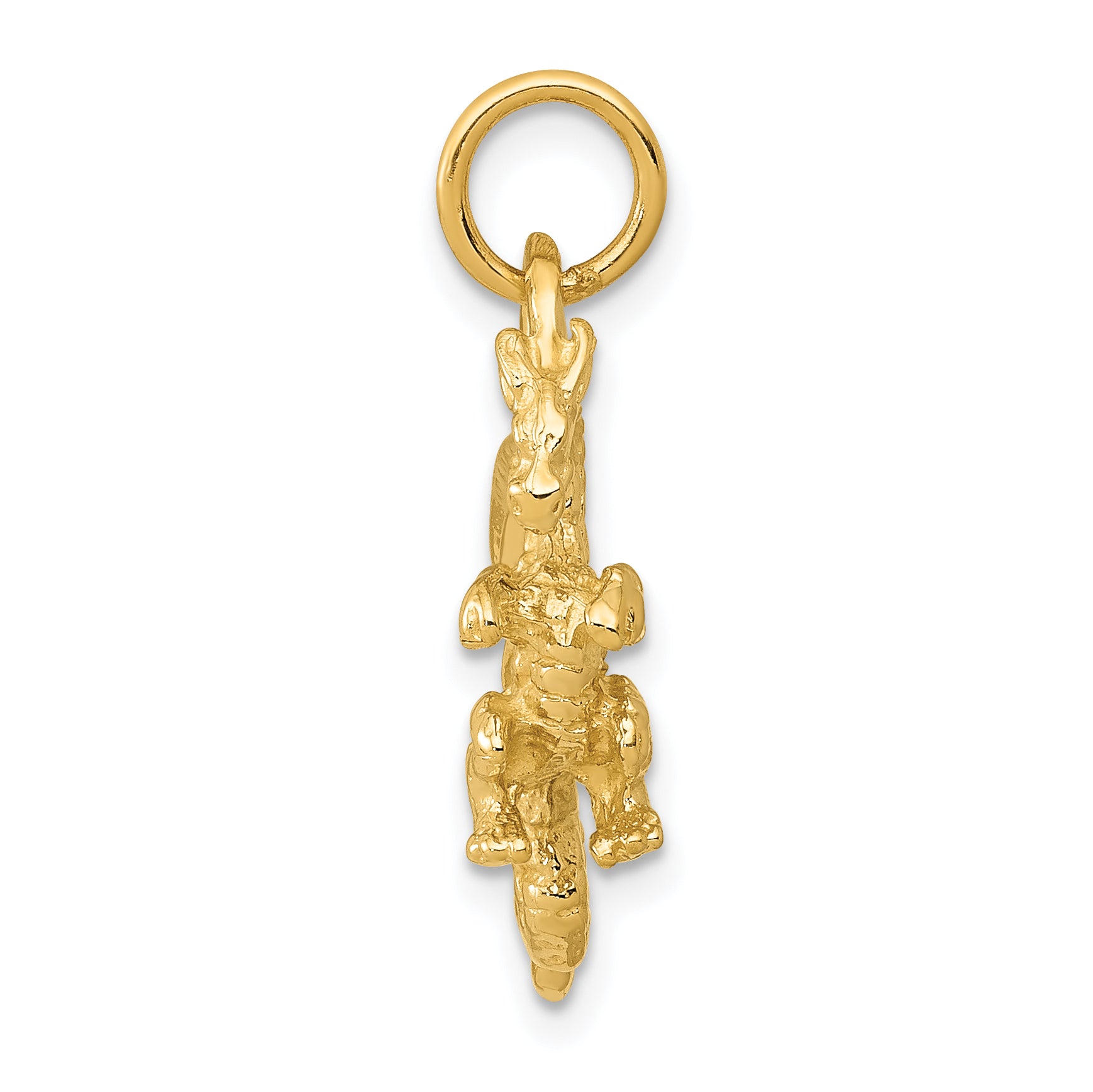 10k Solid Polished 3-Dimensional Dragon Charm Secondary image