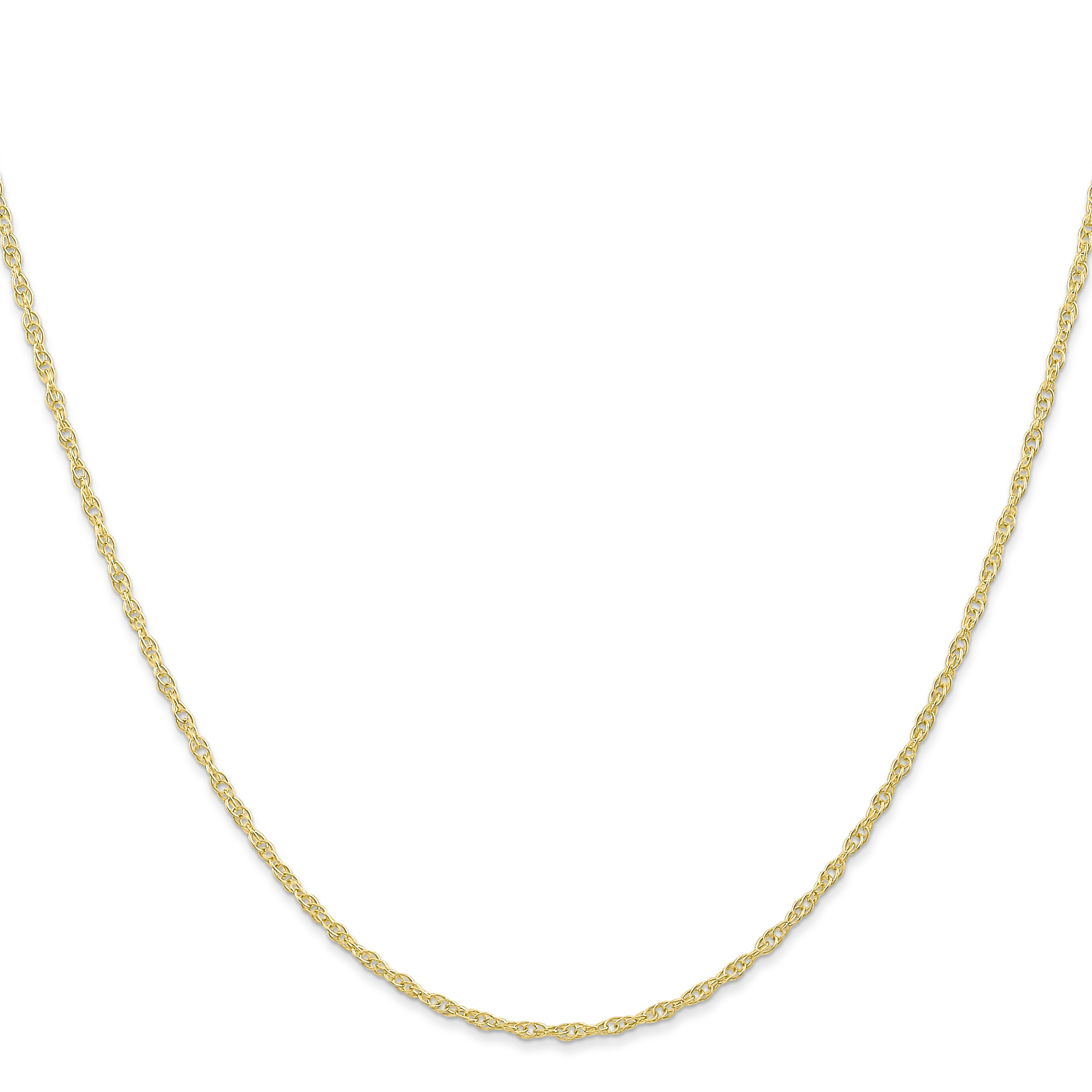 Rope Chain Necklace in 10K Yellow Gold, 1.35mm Secondary image
