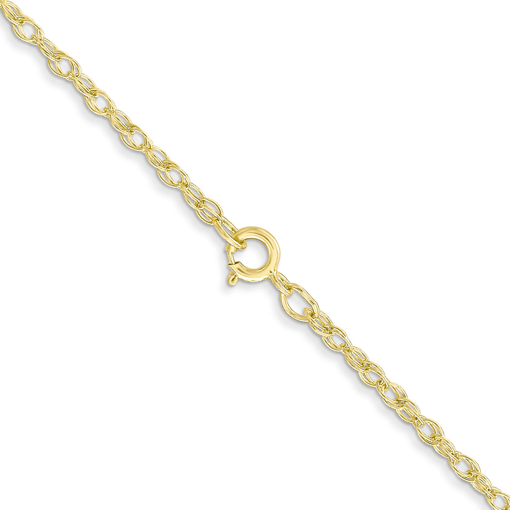 10k 1.35mm Carded Cable Rope Chain