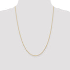 10k 1.35mm Carded Cable Rope Chain