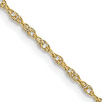 10k 1.35mm Carded Cable Rope Chain